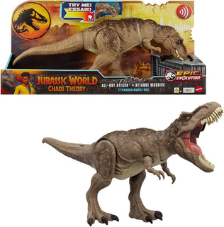 Mattel - Figura de acción de dinosaurio T. rex de Jurassic World co...
