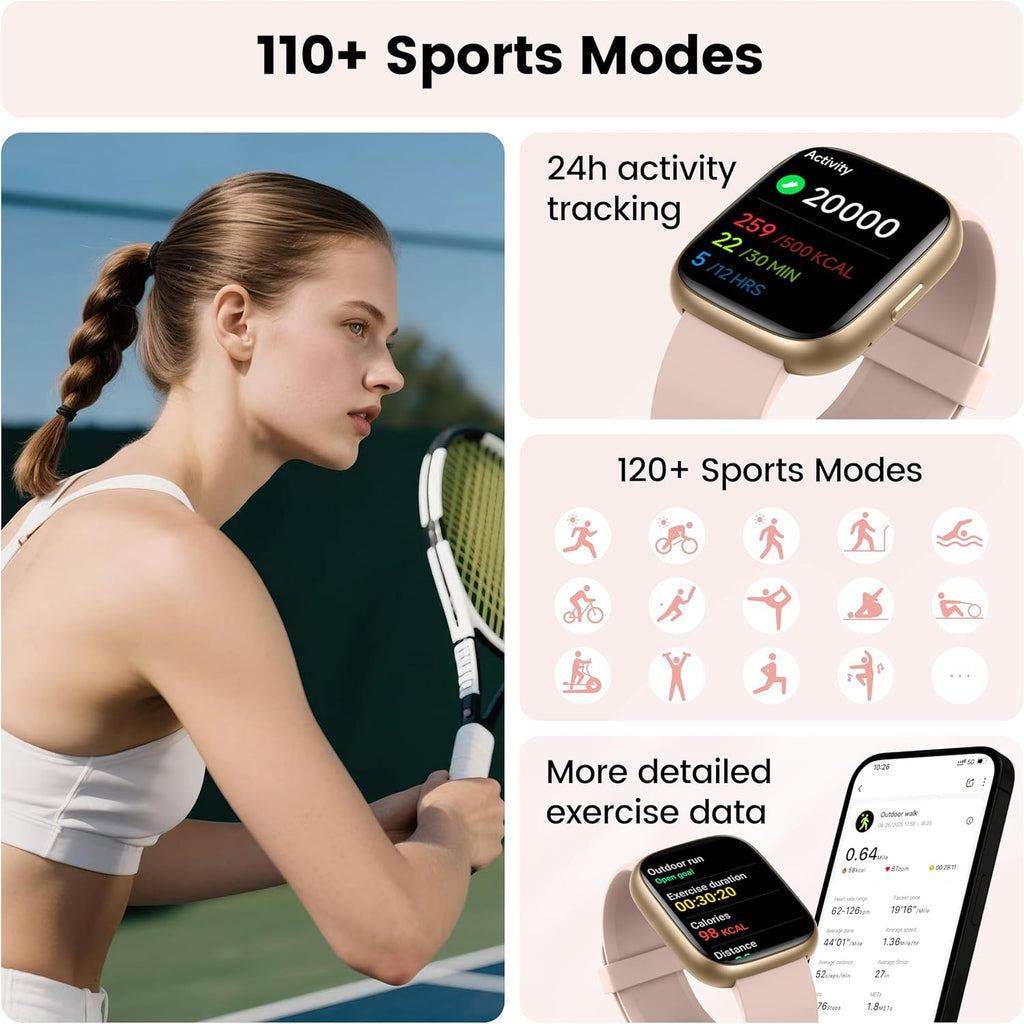 Reloj inteligente con Alexa integrado, rastreador de fitness de llamadas