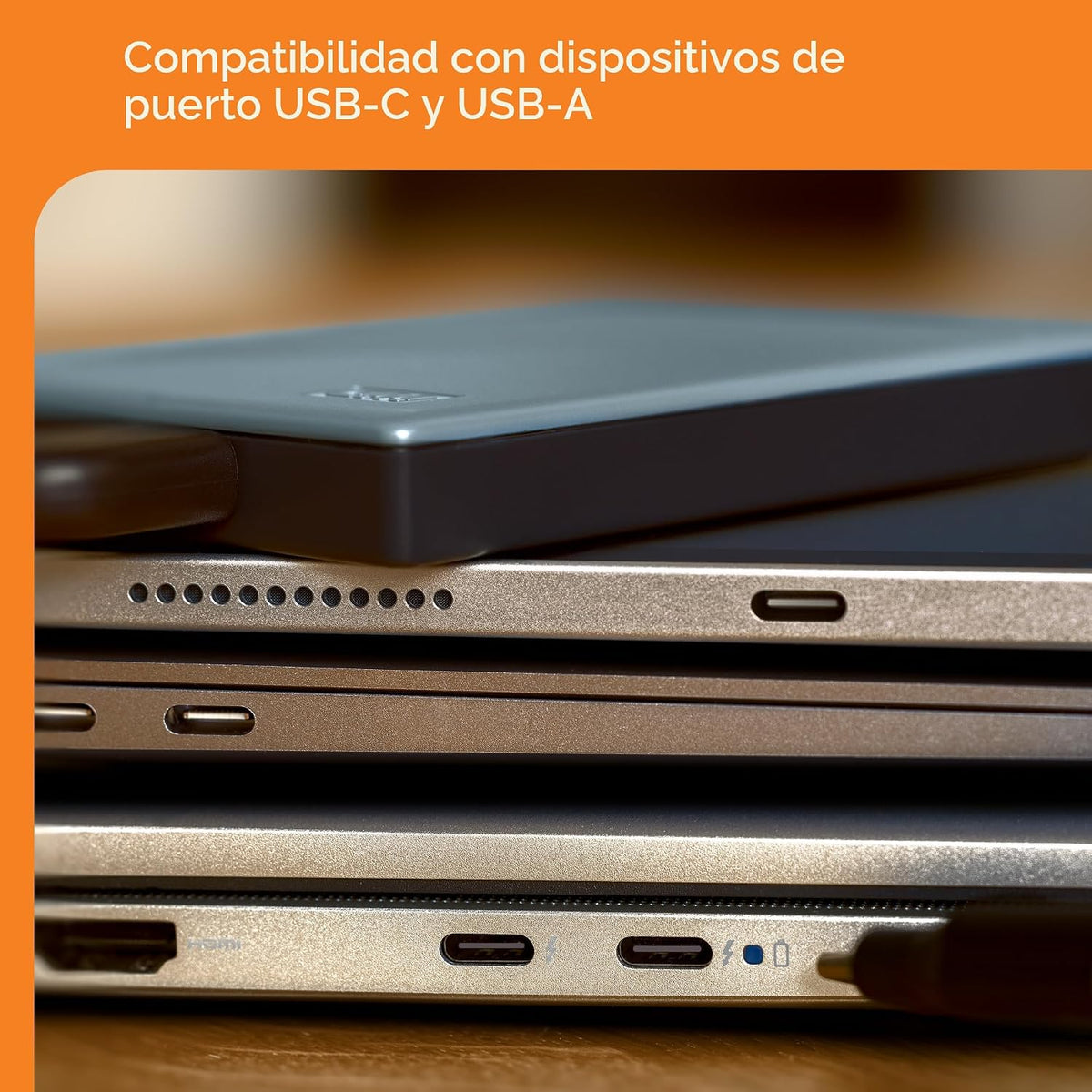 WD - Disco duro portátil My Passport de 2 TB, funciona con USB-C y...