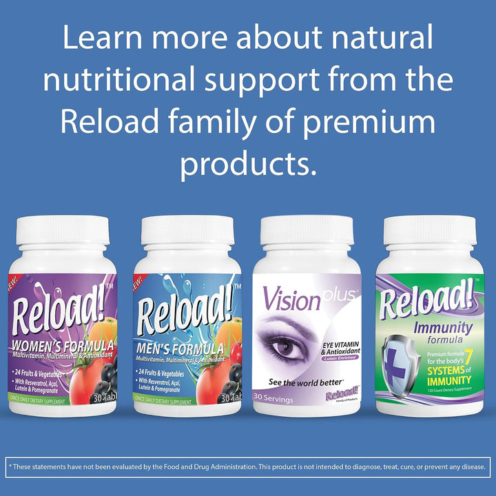 Reload! Para hombres, todo natural, multivitamínico, multimineral y...