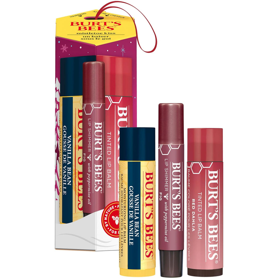 Burt's Bees Regalo de beso de muérdago - Rojo (grano de vainilla)