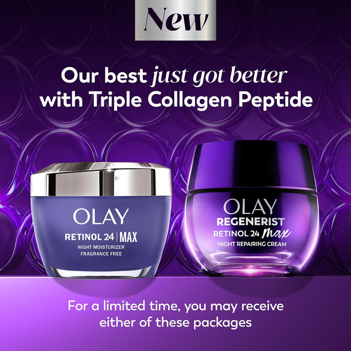 Olay Crema de noche de retinol para mujer, MAX, antienvejecimiento,...