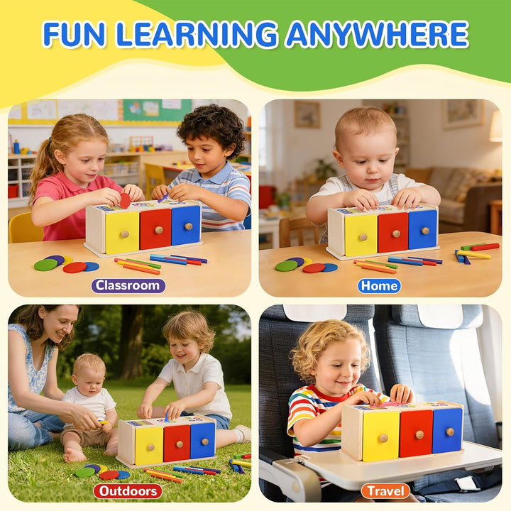 Juguetes Montessori de madera para niños de más de 1 año, habilidad...