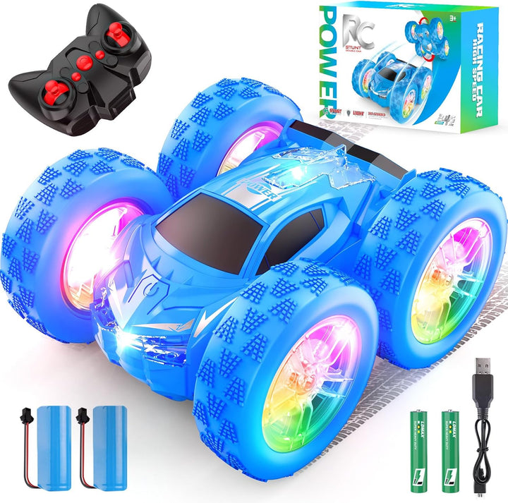 Wupuaait Auto a control remoto para niños, autos de acrobacias a co...