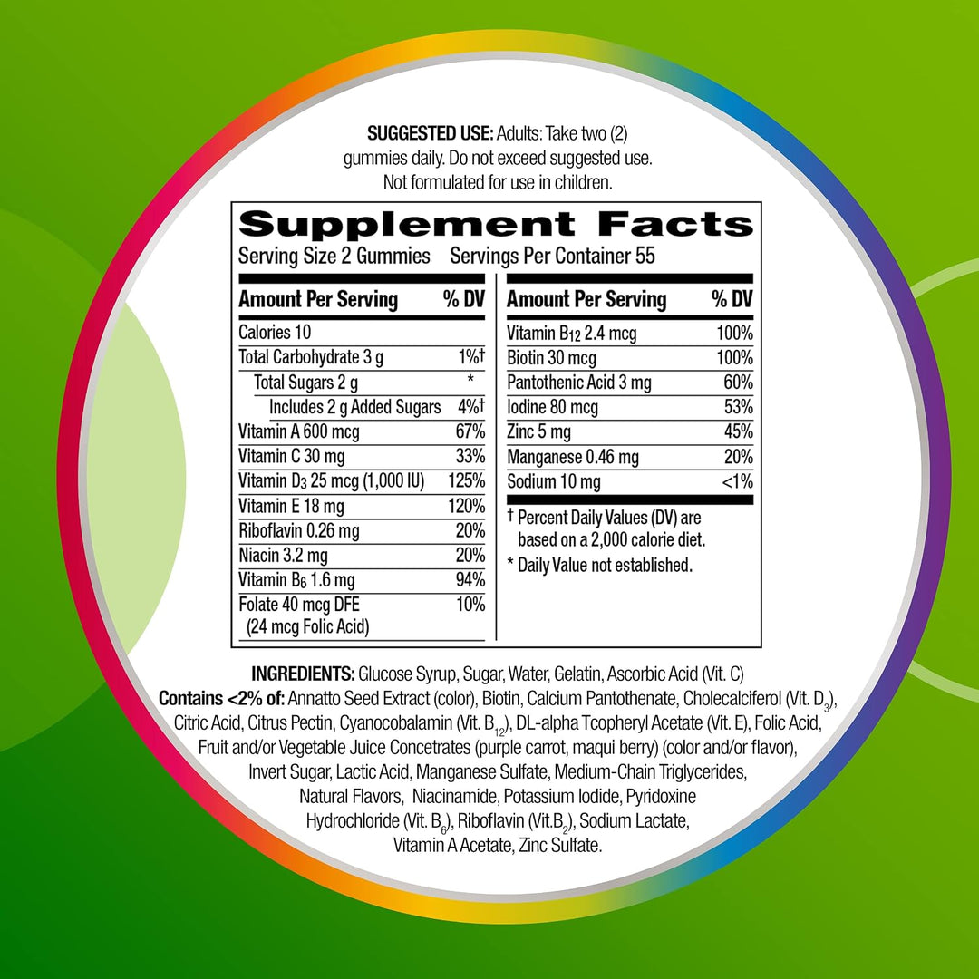 Centrum MultiGummies Gummy Multivitamínico para adultos, suplemento...
