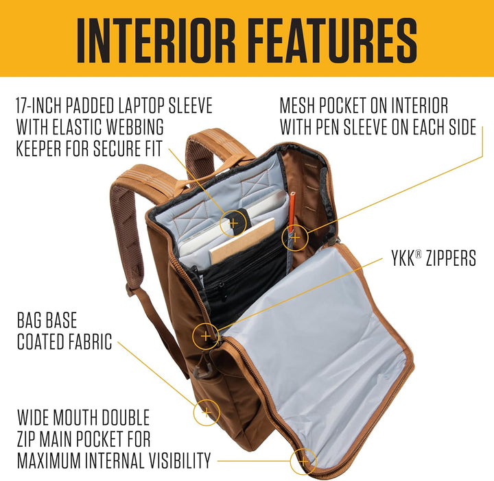 Carhartt Mochila de carga superior de 21 L, base de lona revestida...