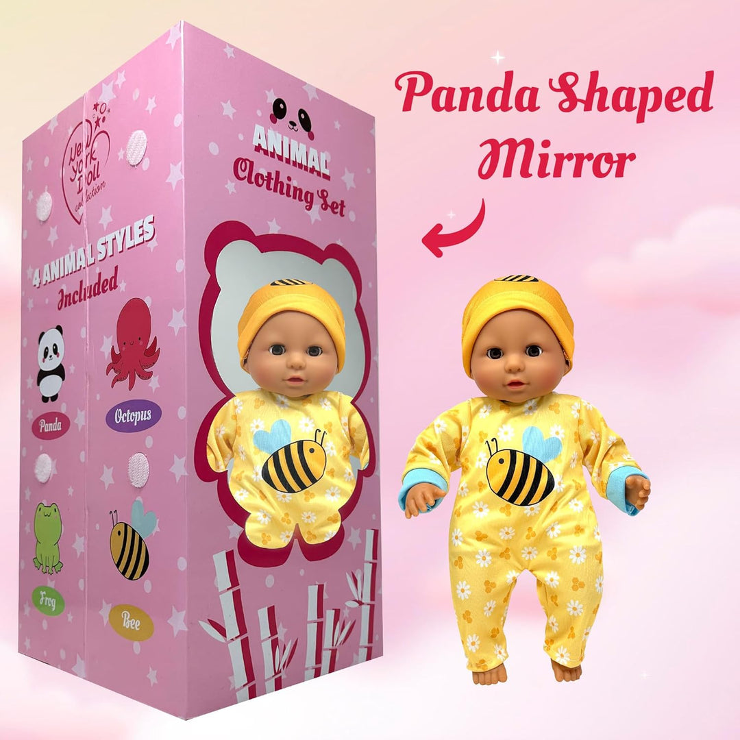 Muñeca de bebé de cuerpo suave con accesorios y 4 juegos de trajes...