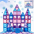 Little Pi 102 piezas de bloques de construcción con azulejos magnéticos de castillo de princesa congelada - Bloques de diamante 3D, juguetes educativos STEM para juego de rol, regalos de cumpleaños
