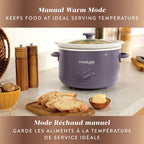 Crock-Pot Design Series - Olla de cocción lenta manual de 4.5 cuartos de galón, papa morada