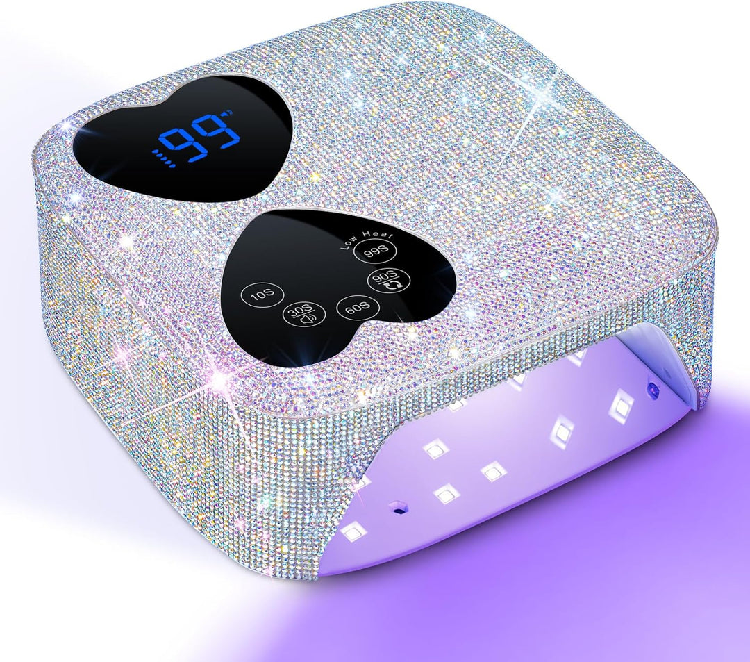 HUITINE - Lámpara de uñas LED UV, inalámbrica, 80 W, recargable, lu...