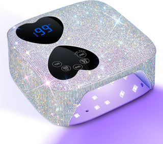 HUITINE - Lámpara de uñas LED UV, inalámbrica, 80 W, recargable, lu...