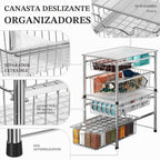 Cajón deslizante de 2 pisos apilables