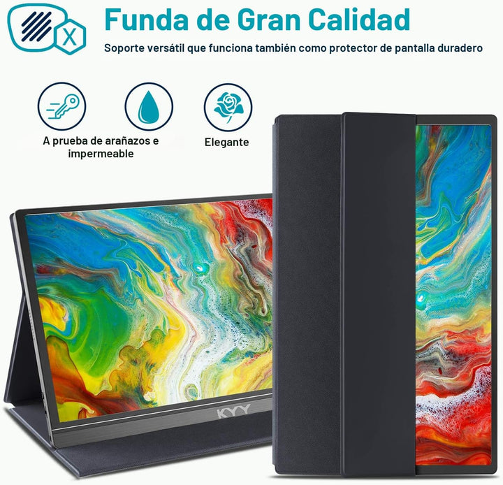KYY Monitor portátil 15.6 "1080P Monitor de computadora Extensor de...