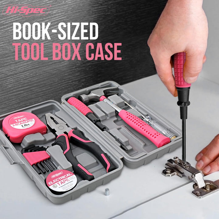 Hi-Spec Mini kit de herramientas: caja de herramientas básica rosa...