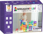 MEGAGONTILES Juego de azulejos magnéticos Marble Run de 120 piezas | Bloques de construcción magnéticos autenticados por STEM con piezas de pista de mármol | Juguete educativo de construcción para niños de 3 a 8 años (niños y niñas)