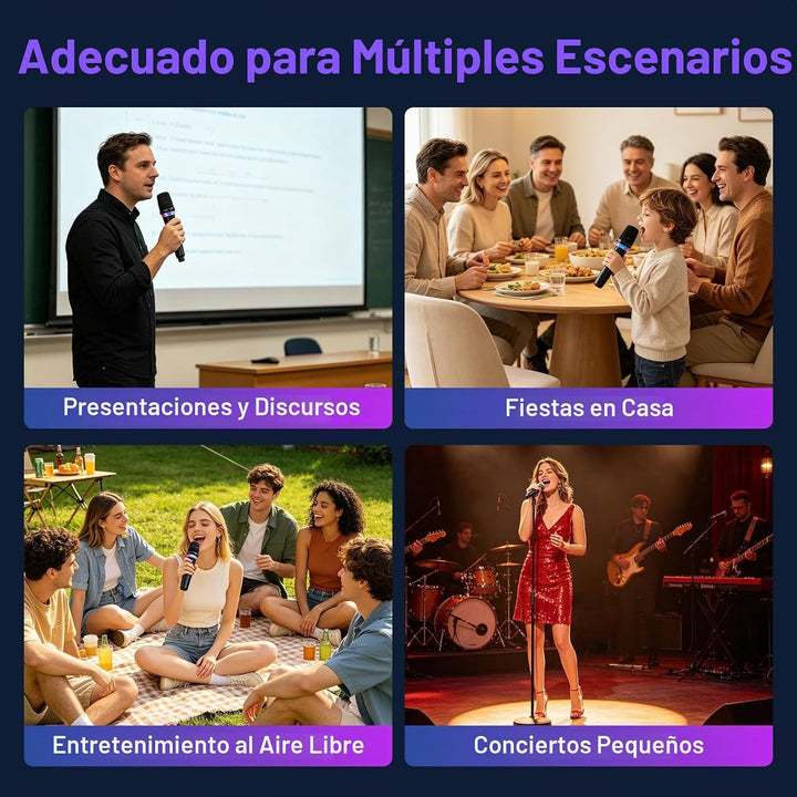 Myxtren Micrófono de karaoke para automóvil, micrófono dinámico rec...
