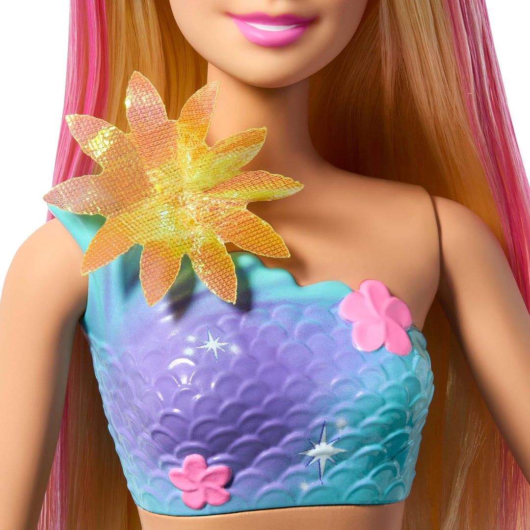 Paquete de Sirena Barbie con Flores Mágicas Sorpresa que Florecen y...