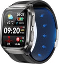 Smart Watch para Hombres y Mujeres con Puño con Airbag, Monitor de Frecuencia Cardíaca 24/7, Presión Arterial, Seguimiento del Sueño, Oxígeno en la Sangre, Pantalla AMOLED de 2.06" (Answer/Make), Batería de 530mAh, Rastreador de Fitness