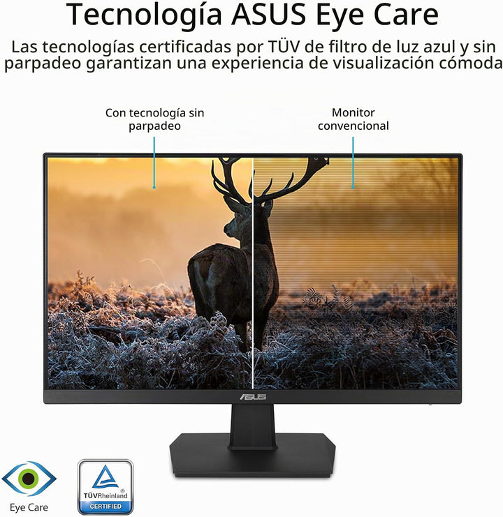 ASUS Monitor de escritorio de 24 pulgadas, 75 Hz, Full HD (1920 x 1...