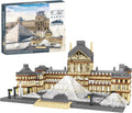 CSNRHG Juego de bloques de construcción modelo Museo del Louvre de París, micro ladrillos