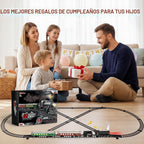 Hot Bee Train Set, juguetes de tren a control remoto con autos y pistas