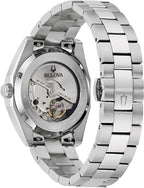 Bulova Surveyor Reloj automático de pulsera de acero inoxidable con esfera verde 1.535 in - 96B429