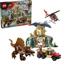 LEGO Jurassic World Spinosaurus & Quetzalcoatlus Air Mission - Juguete de dinosaurio para niños - Juguete de construcción de simulación con figuras de dinosaurio para niñas y niños, mayores de 8 años