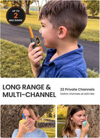 FOREDOM Radios de Mano Recargables para Niños Walkie Talkies a Larga Distancia para Niños y Niñas de 3 a 12 Años - Juguetes de Cumpleaños con Linterna, Pack de 3