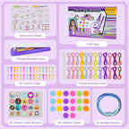 VERTOY Kit de fabricación de pulseras de la amistad para niñas, juguetes populares para niñas de 7, 8, 9, 10, 11, 12 años o más, suministros de actividades para hacer pulseras de artes y manualidades