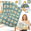 Coopay Crochet Kit para Beginners, Easy Granny Square Crochet Blanket Kit
