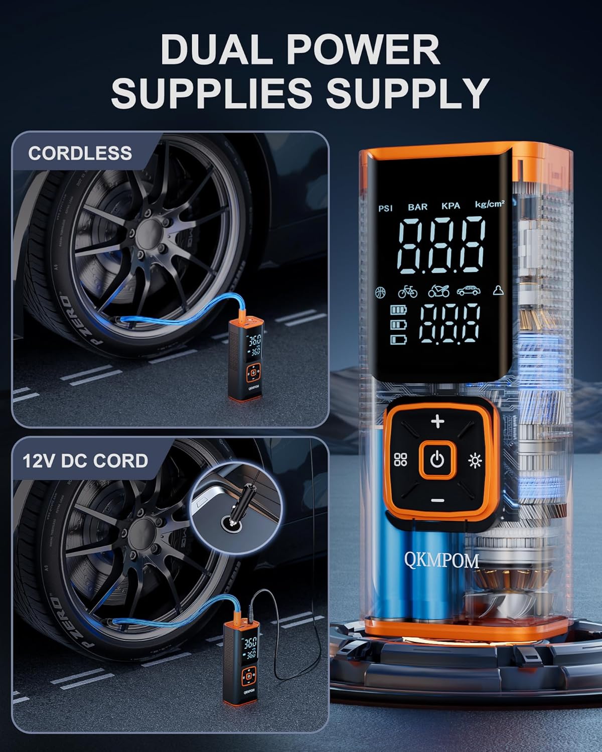 Compresor de aire portátil para inflador de neumáticos, compresor d...