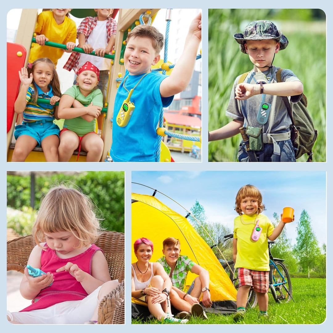 Inspireyes Walkie Talkies para niños recargables, juguetes para niñ...