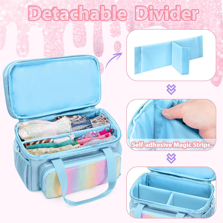 GRAOSO Funda de transporte compatible con ropa de muñeca Barbie, or...