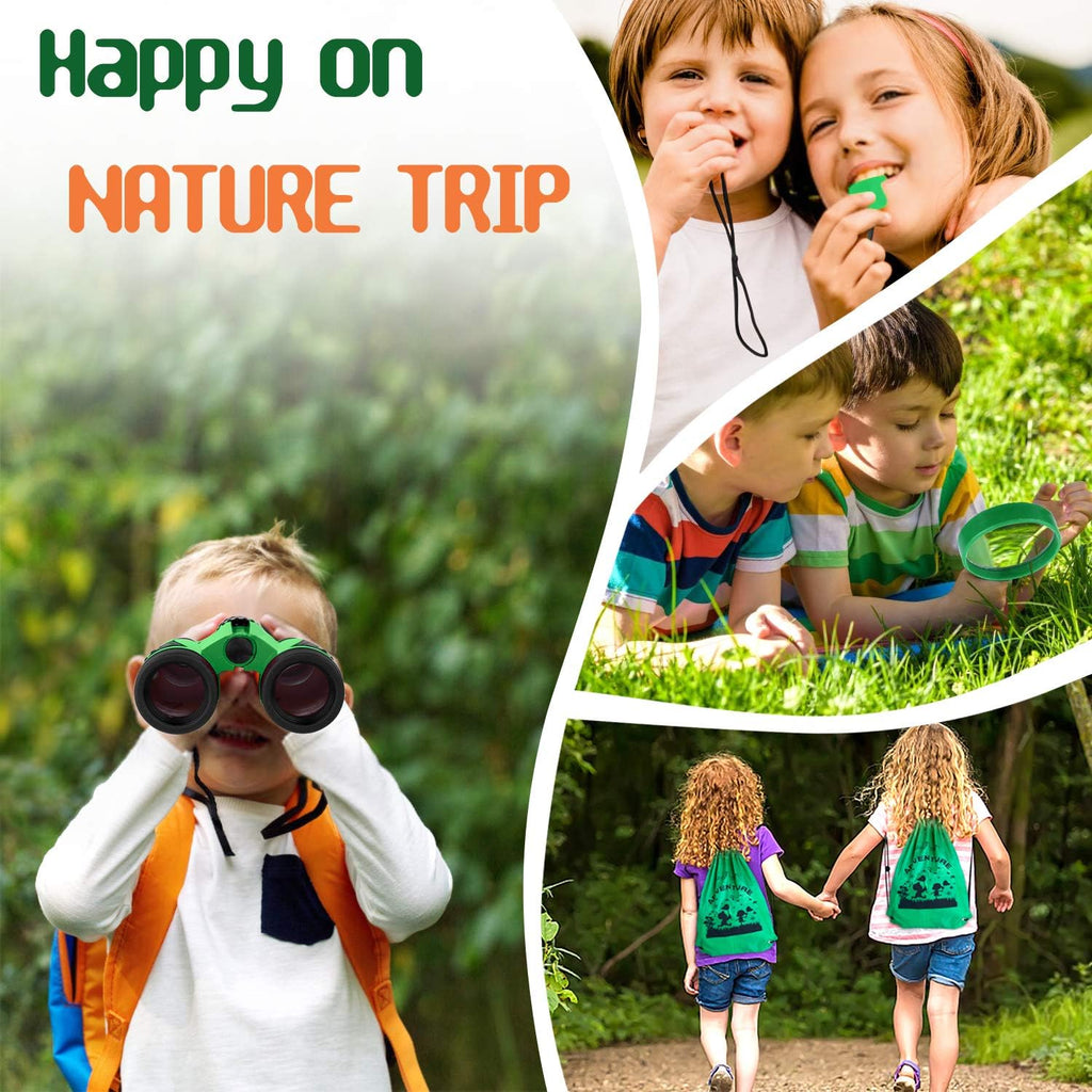 Kit de explorador para niños, atrapa insectos con prismáticos y chaleco de
