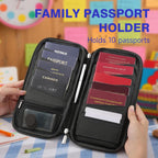 WALNEW Soporte para pasaporte, familia de viaje para 10, cartera de