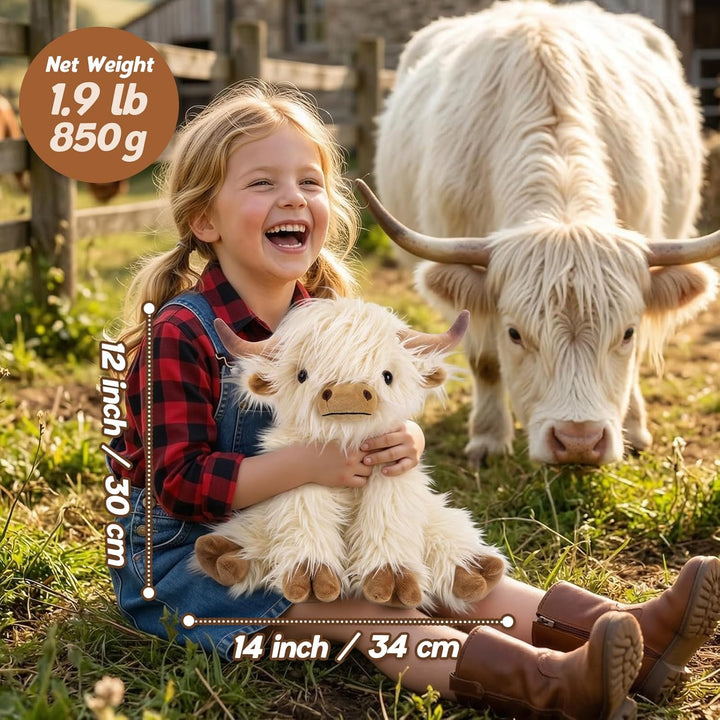 Highland Cow - Animal de peluche para niños, apto para microondas y...