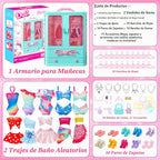 Style Shine - 70 piezas de ropa y accesorios para muñecas de 11.5 pulgadas