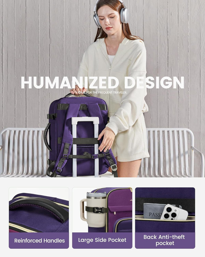 LOVEVOOK Mochila de viaje para mujeres y hombres, mochila de mano y...