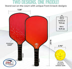 Paleta de pickleball individual y juego – Palas ligeras aprobadas por USAPA, superficie de fibra de vidrio, núcleo de panal de abeja de 0.512 in, pelotas para exteriores y bolsa de transporte