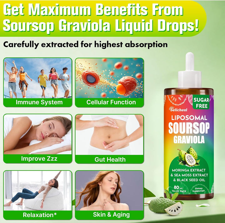 Soursop Bitters Liquid 880 MG, gotas multivitamínicas de guanábana...