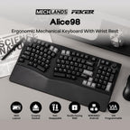 MechLands Feker Alice98 Teclado mecánico ergonómico de 98 teclas