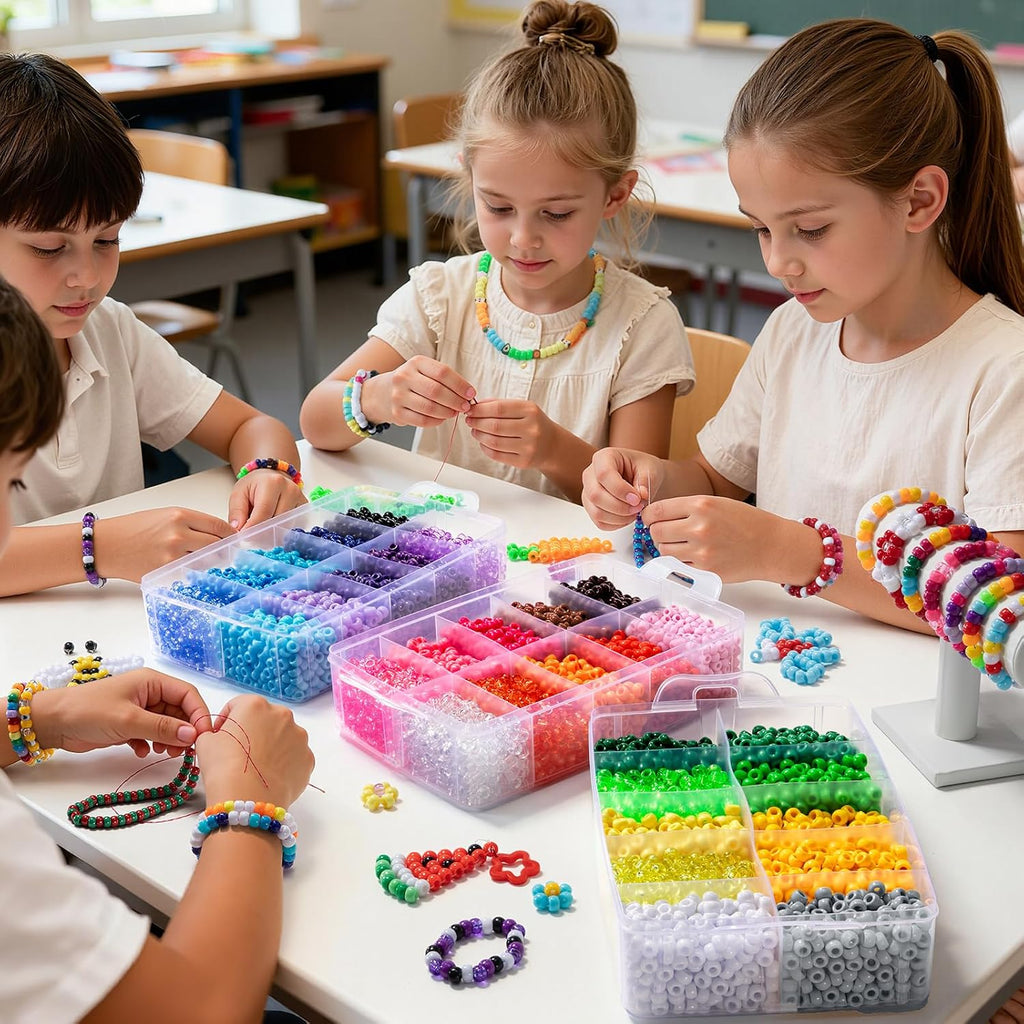 10000 cuentas de poni a granel, 30 colores para hacer pulseras