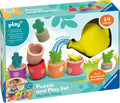 Ravensburger Juego de rompecabezas y juego de Play+ - My Little Plants - Juego de clavijas Montessori de clasificación y apilamiento de madera para niños pequeños