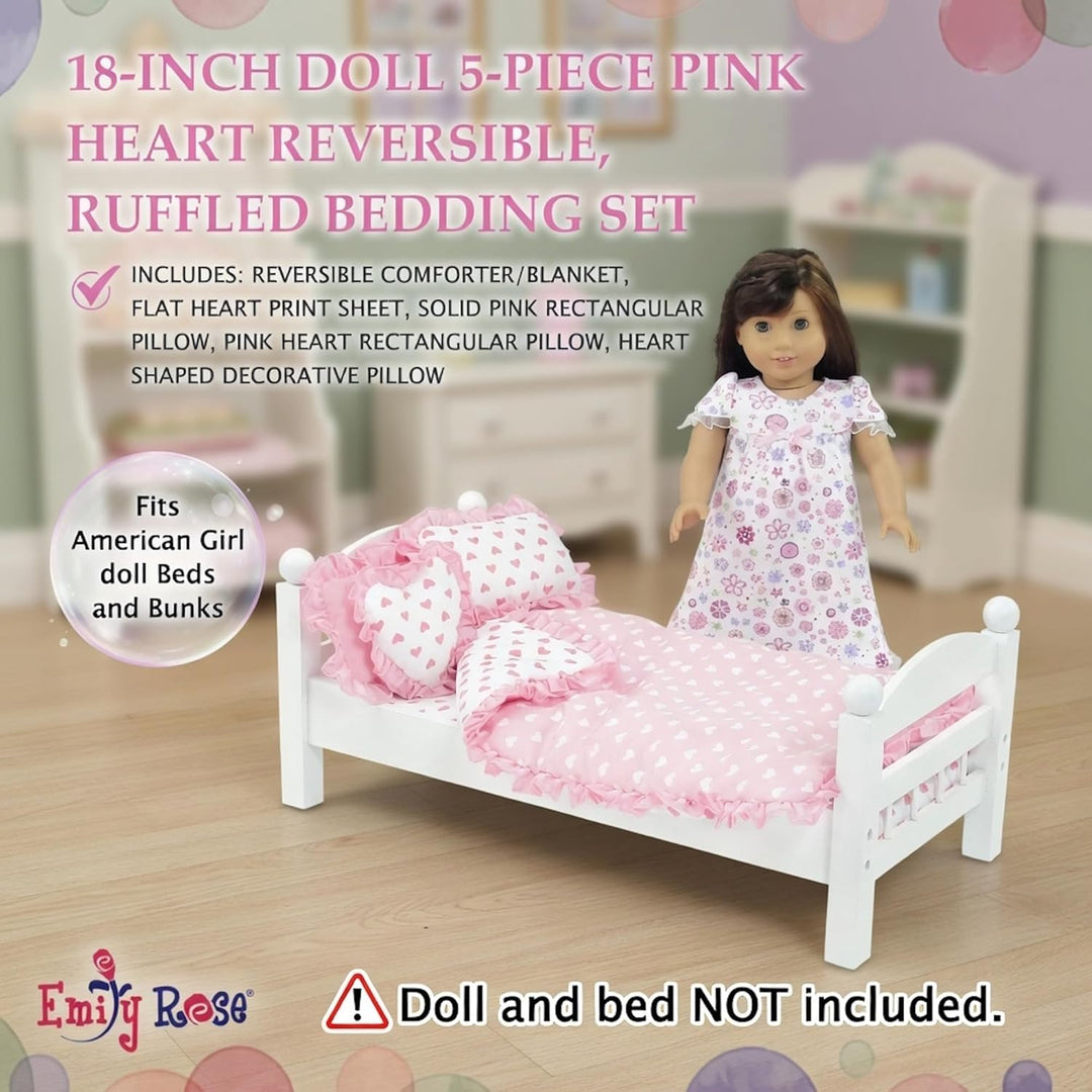 Emily Rose Juego de ropa de cama de muñeca de 18 pulgadas | Diseño...