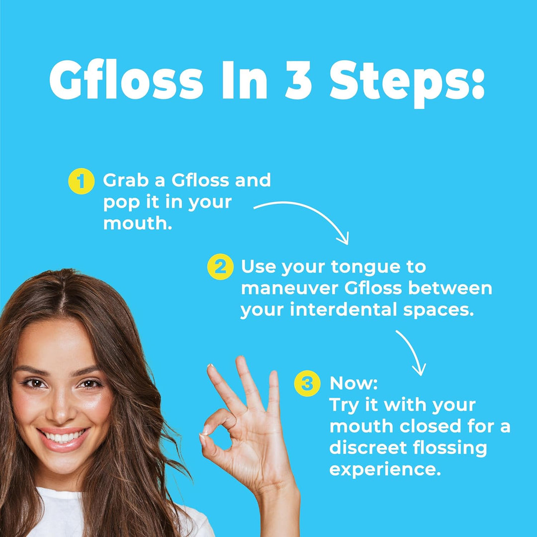 Hilo dental manos libres Gfloss - 40 unidades - Hilo dental fácil d...