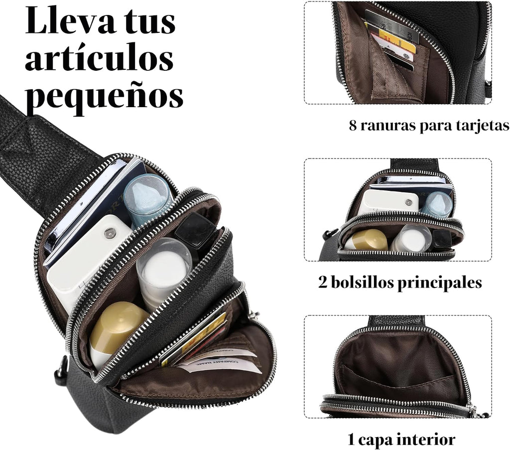 Bolso de viaje pequeño, bolso cruzado antirrobo para mujer