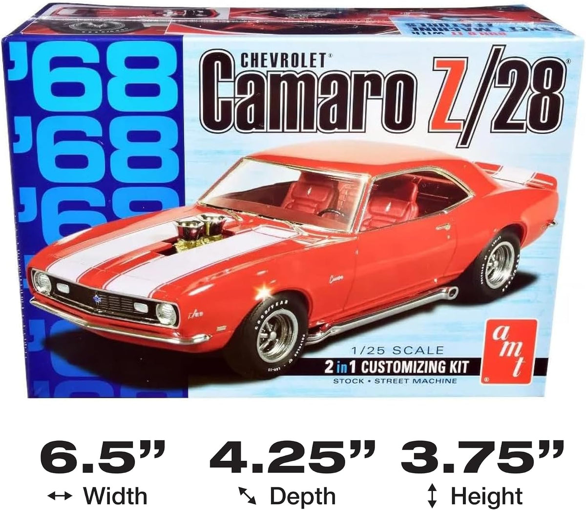 AMT 1968 Chevy Camaro Z/28 Kit de modelo a escala 1:25