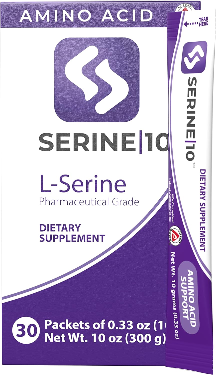 SERINE10 L-Serine Nootropics Paquetes - Apoya la salud cerebral, la...