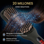 MEGAWISE - Cepillo alisador de cabello, cepillo de cerámica iónica...