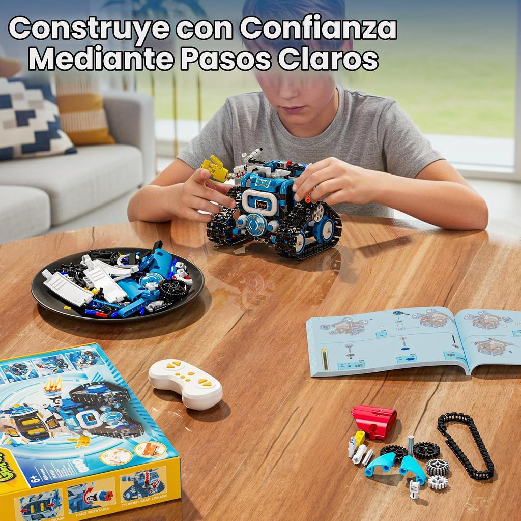 Kit de robótica STEM 5 en 1, aplicación y kit de construcción de robot de control remoto